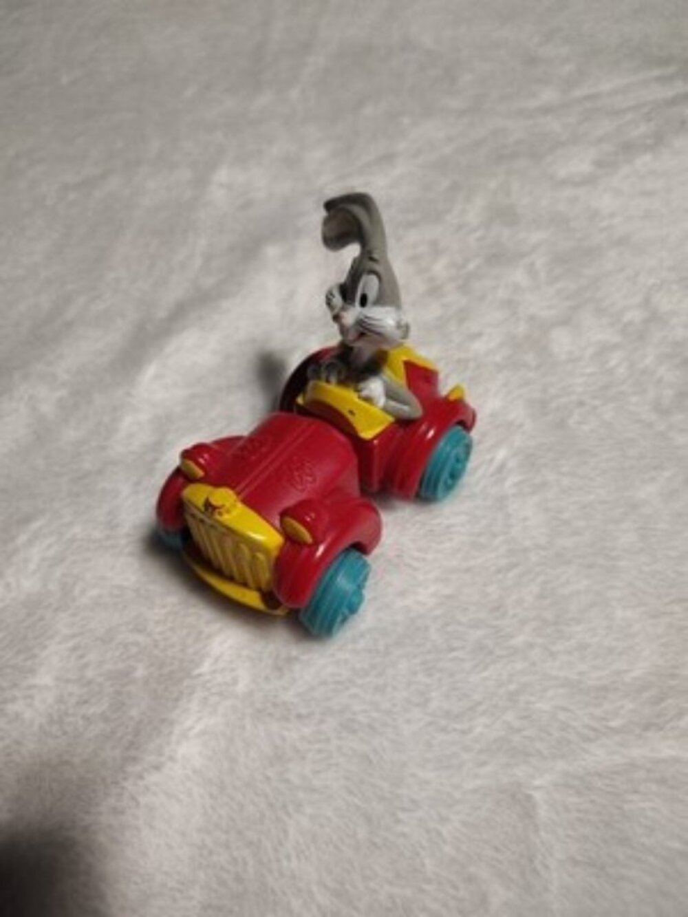 Vintage Plastic 1992 Bugs Bunny Red Stretch Car Warner Bros Toy Looney Tunes